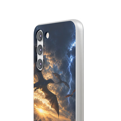 Dragon Storm Phone Case — Fantasy Lightning Sky Flexi Case