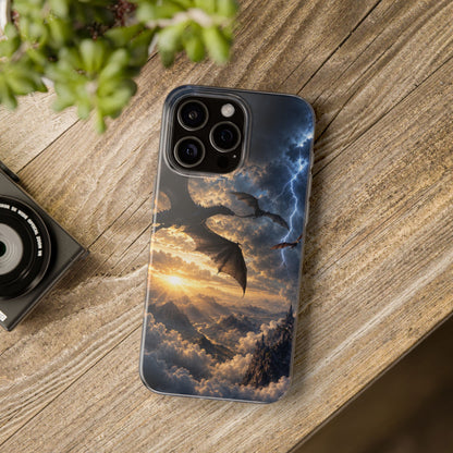 Dragon Storm Phone Case — Fantasy Lightning Sky Flexi Case