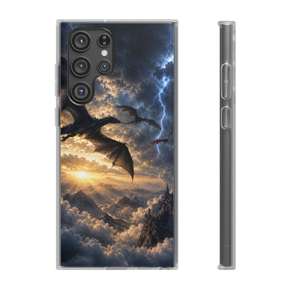 Dragon Storm Phone Case — Fantasy Lightning Sky Flexi Case