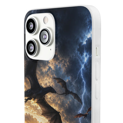 Dragon Storm Phone Case — Fantasy Lightning Sky Flexi Case