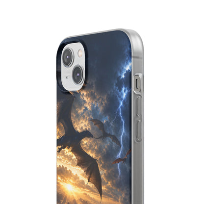 Dragon Storm Phone Case — Fantasy Lightning Sky Flexi Case