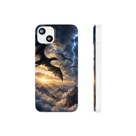 Dragon Storm Phone Case — Fantasy Lightning Sky Flexi Case