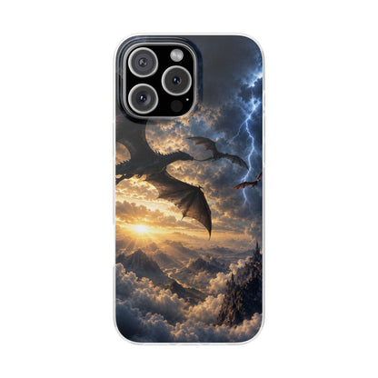 Dragon Storm Phone Case — Fantasy Lightning Sky Flexi Case