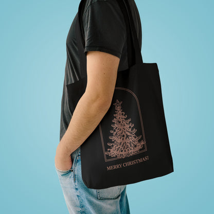 Christmas Tree Tote Bag — Merry Christmas! Holiday Cotton Shopper