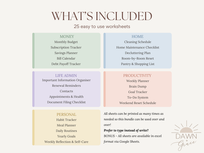 The Life Reset Planner - Digital Download