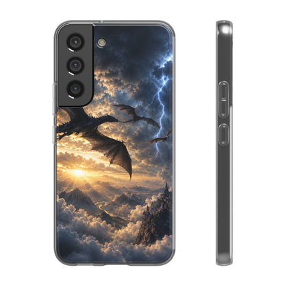 Dragon Storm Phone Case — Fantasy Lightning Sky Flexi Case
