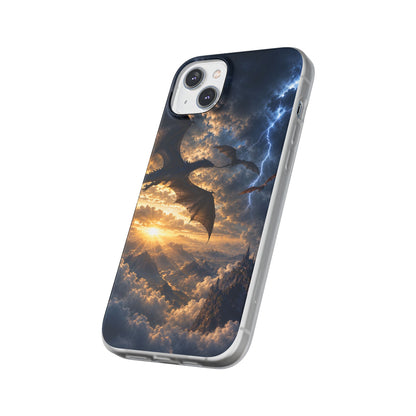 Dragon Storm Phone Case — Fantasy Lightning Sky Flexi Case