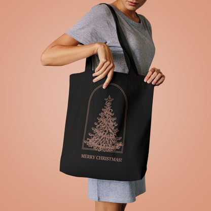 Christmas Tree Tote Bag — Merry Christmas! Holiday Cotton Shopper