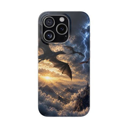 Dragon Storm Phone Case — Fantasy Lightning Sky Flexi Case