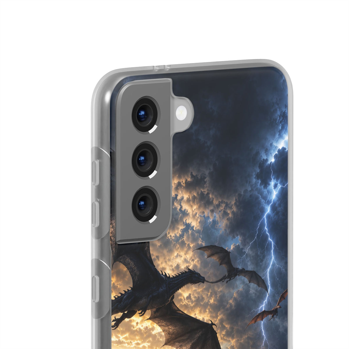 Dragon Storm Phone Case — Fantasy Lightning Sky Flexi Case