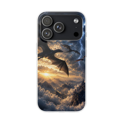 Dragon Storm Phone Case — Fantasy Lightning Sky Flexi Case