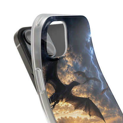 Dragon Storm Phone Case — Fantasy Lightning Sky Flexi Case