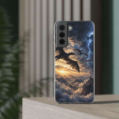 Dragon Storm Phone Case — Fantasy Lightning Sky Flexi Case