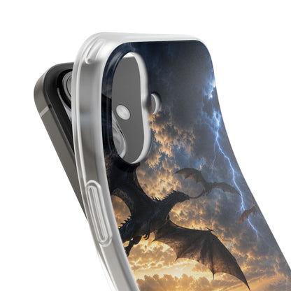 Dragon Storm Phone Case — Fantasy Lightning Sky Flexi Case