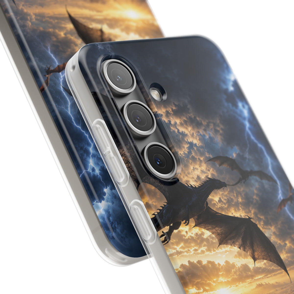 Dragon Storm Phone Case — Fantasy Lightning Sky Flexi Case