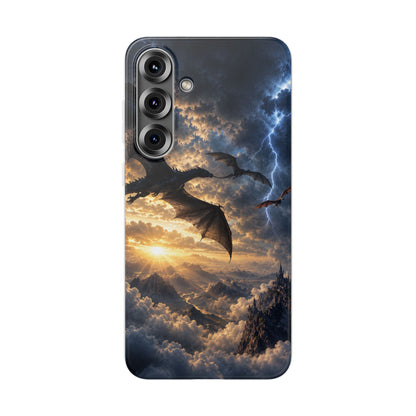 Dragon Storm Phone Case — Fantasy Lightning Sky Flexi Case