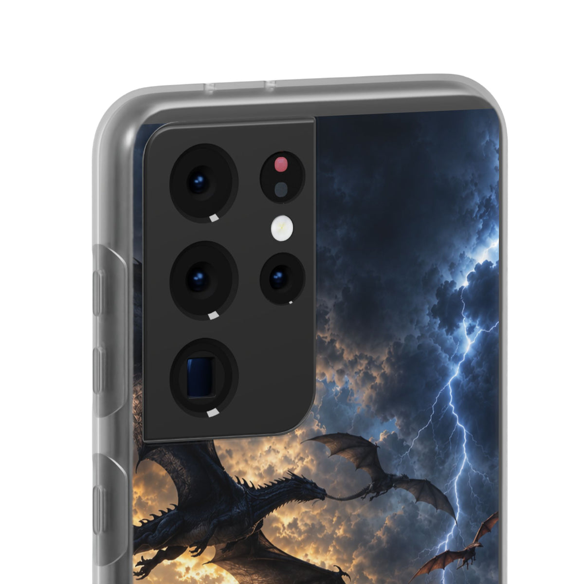 Dragon Storm Phone Case — Fantasy Lightning Sky Flexi Case