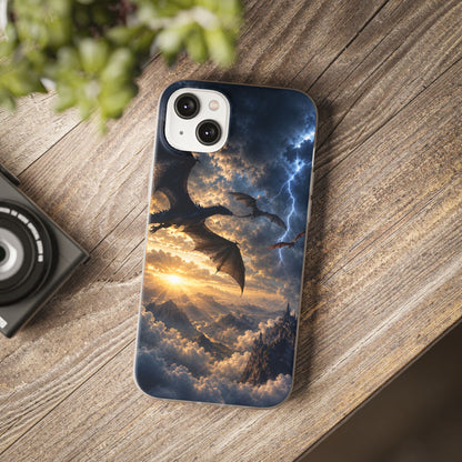 Dragon Storm Phone Case — Fantasy Lightning Sky Flexi Case