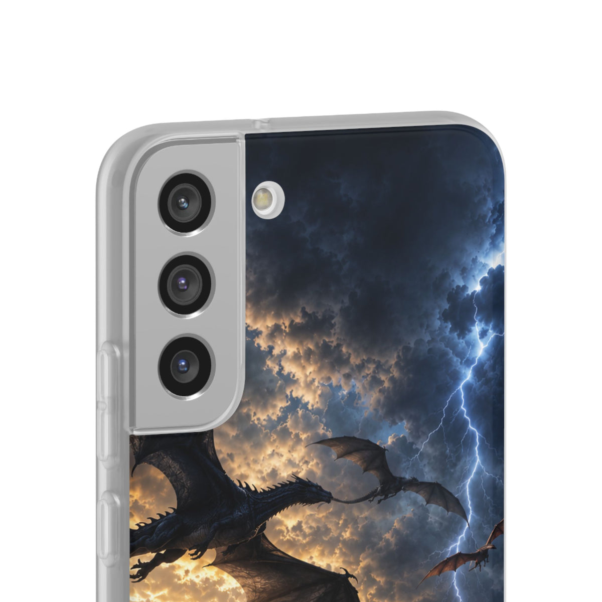 Dragon Storm Phone Case — Fantasy Lightning Sky Flexi Case