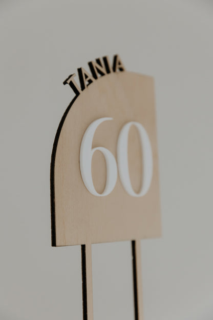 Arch Number Birthday Cake Topper