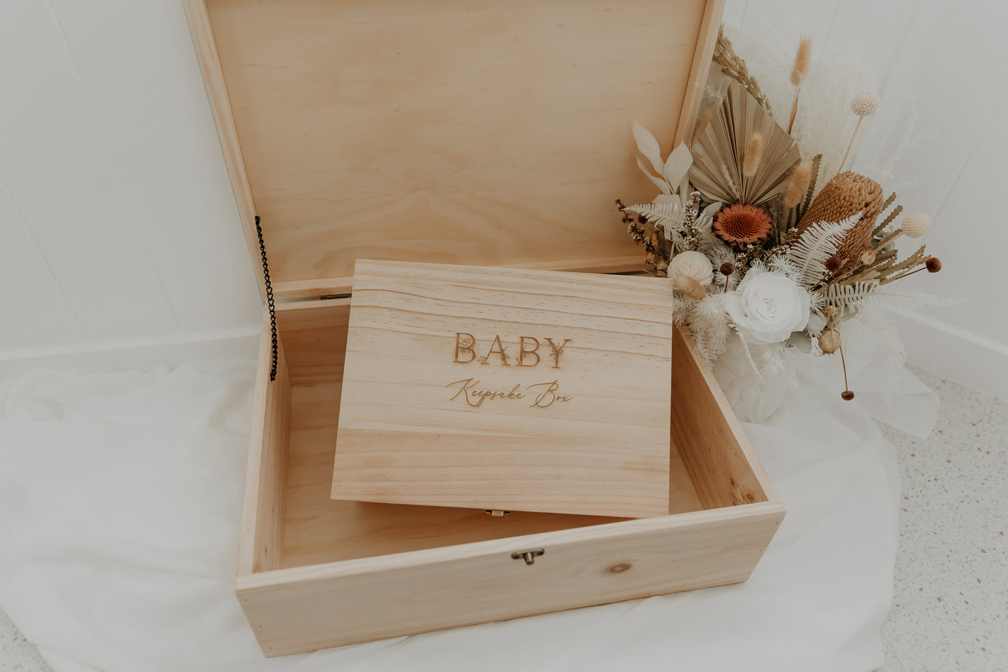 wooden keepsake box