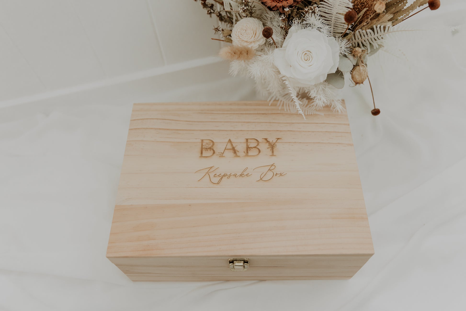 Wooden Keepsake Box for baby items