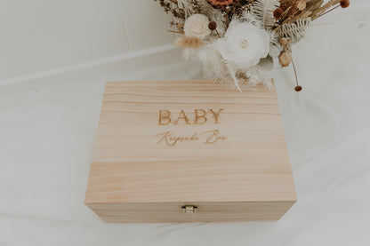 Wooden Keepsake Box for baby items