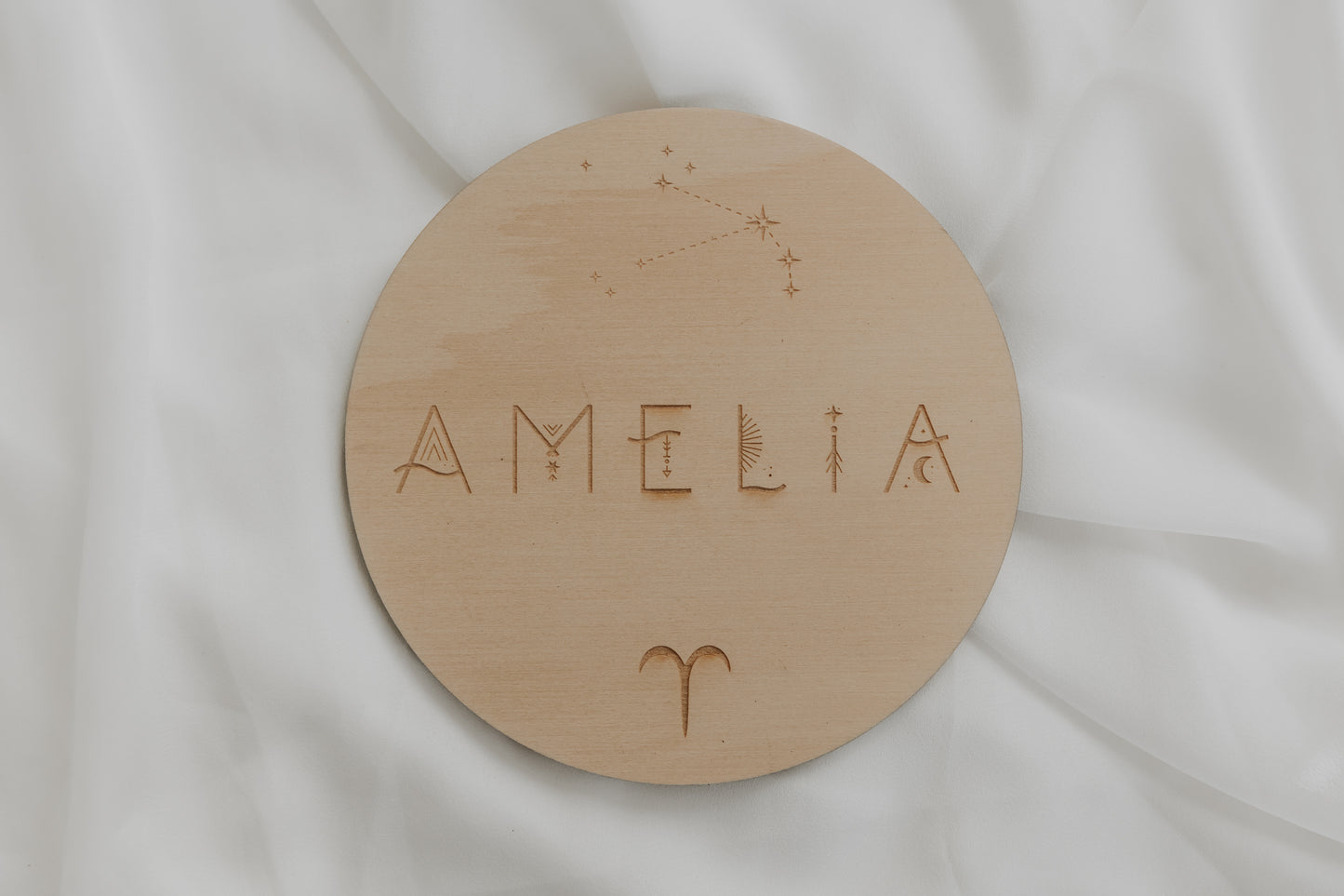 Celestial Zodiac Custom Name Plaque