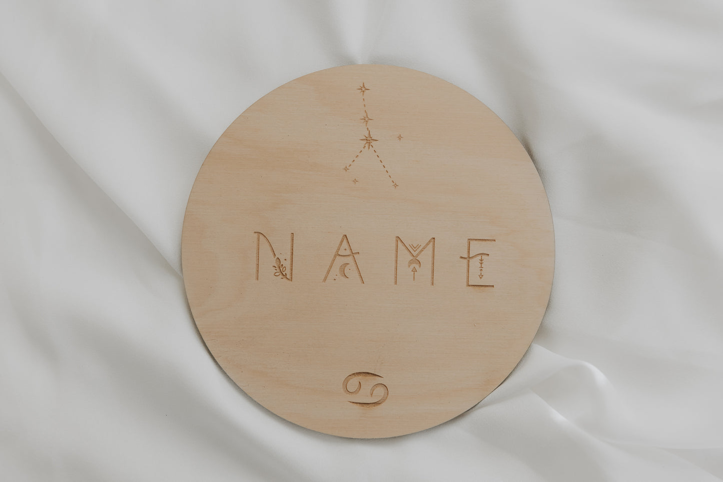 Celestial Zodiac Custom Name Plaque