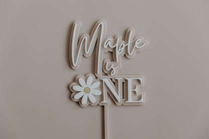 Daisy ONE 1st Birthday Personalised Acrylic Cake Topper