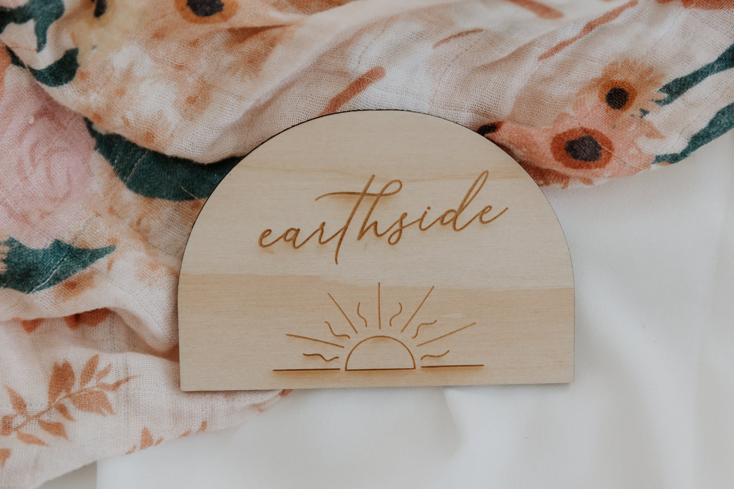 Earthside Baby Acrylic Announcement Plaque