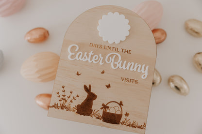 Easter Countdown Sign - Easter Bunny