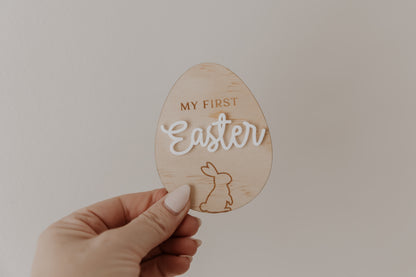 My First Easter Wooden Plaque - Egg Shape