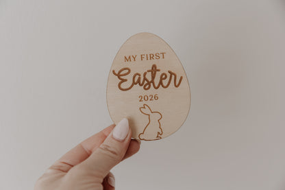 My First Easter Wooden Plaque - Egg Shape