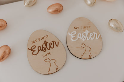 My First Easter Wooden Plaque - Egg Shape