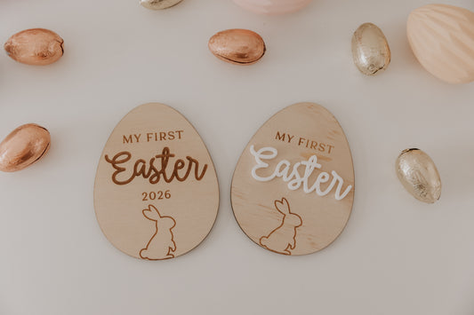 My First Easter Wooden Plaque - Egg Shape