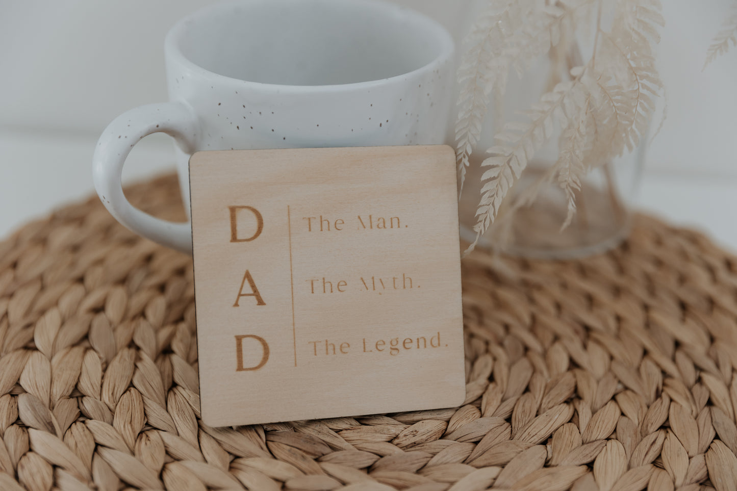 Father's Day Wooden Coasters - Multiple Designs