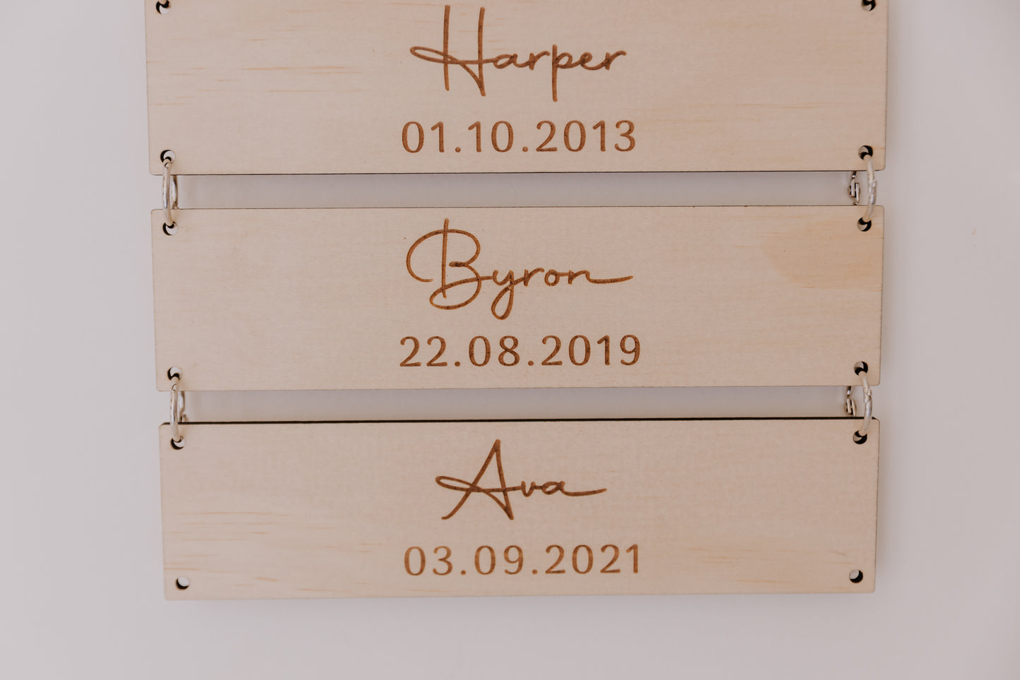 Engraved Grandparent gift - grandkids sign with grandchildren names and birthdays, engraved wooden wall hanging sign for grandparents
