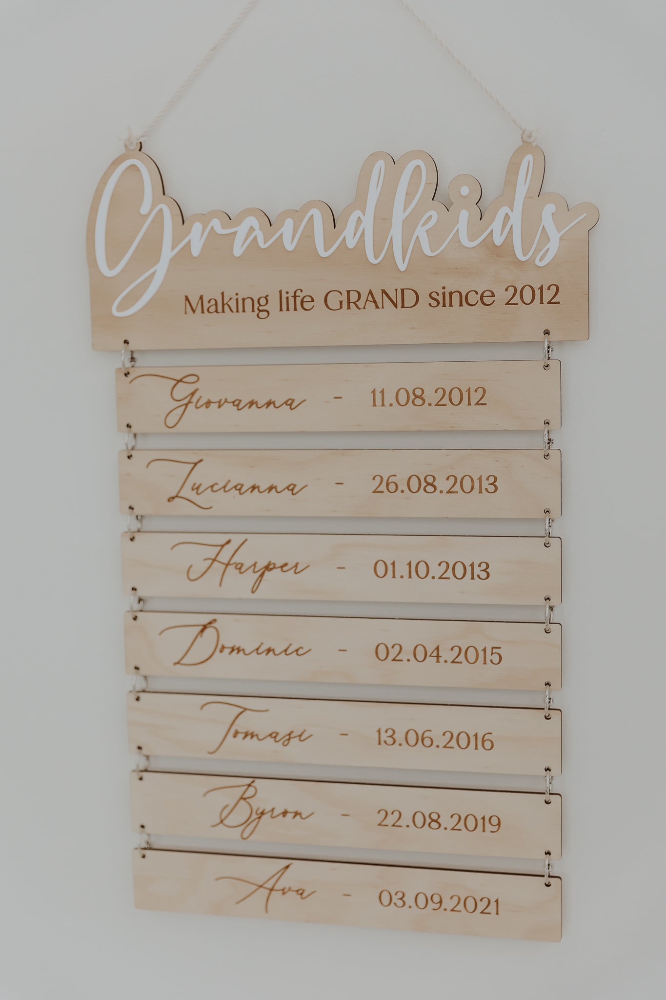 Grandkids wall hanging sign