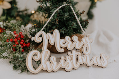 Merry Christmas Hanging Sign