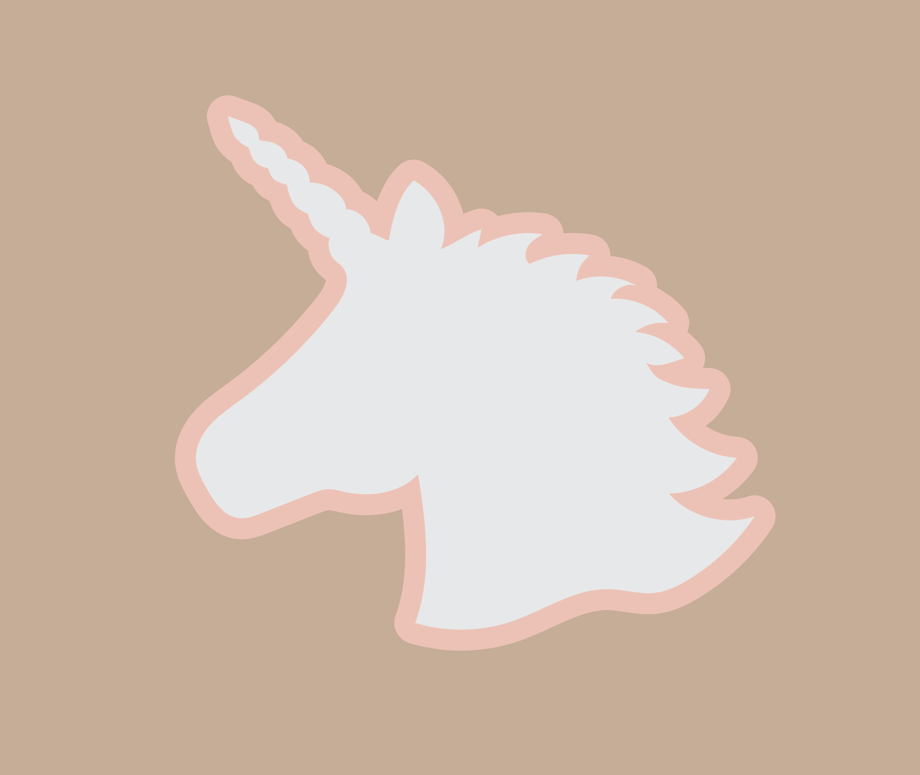 Unicorn Mirror coloured acrylic backing plain