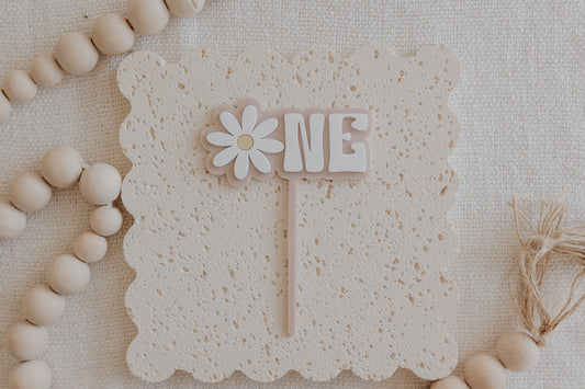 Daisy ONE First Birthday Cake Topper