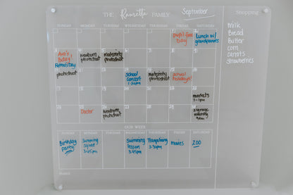 Personalised Monthly Fridge Calendar