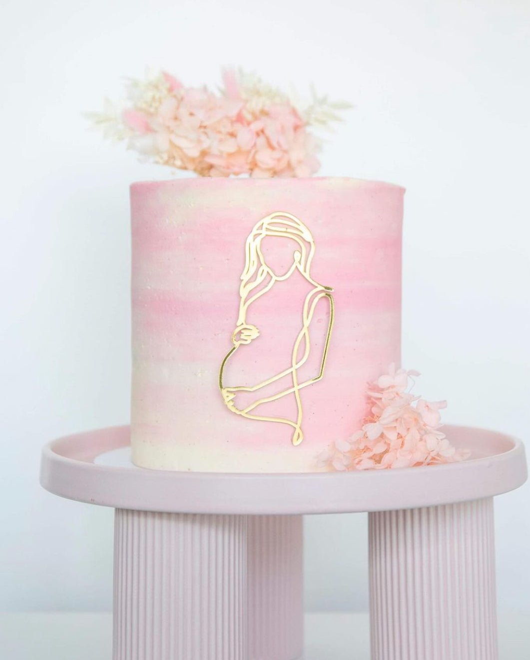 Pregnant baby shower cake charm cake topper