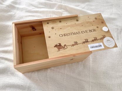 RTS Christmas Eve Wooden Box - SMALL Slide Lid