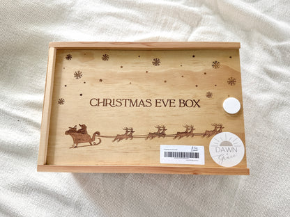 RTS Christmas Eve Wooden Box - SMALL Slide Lid