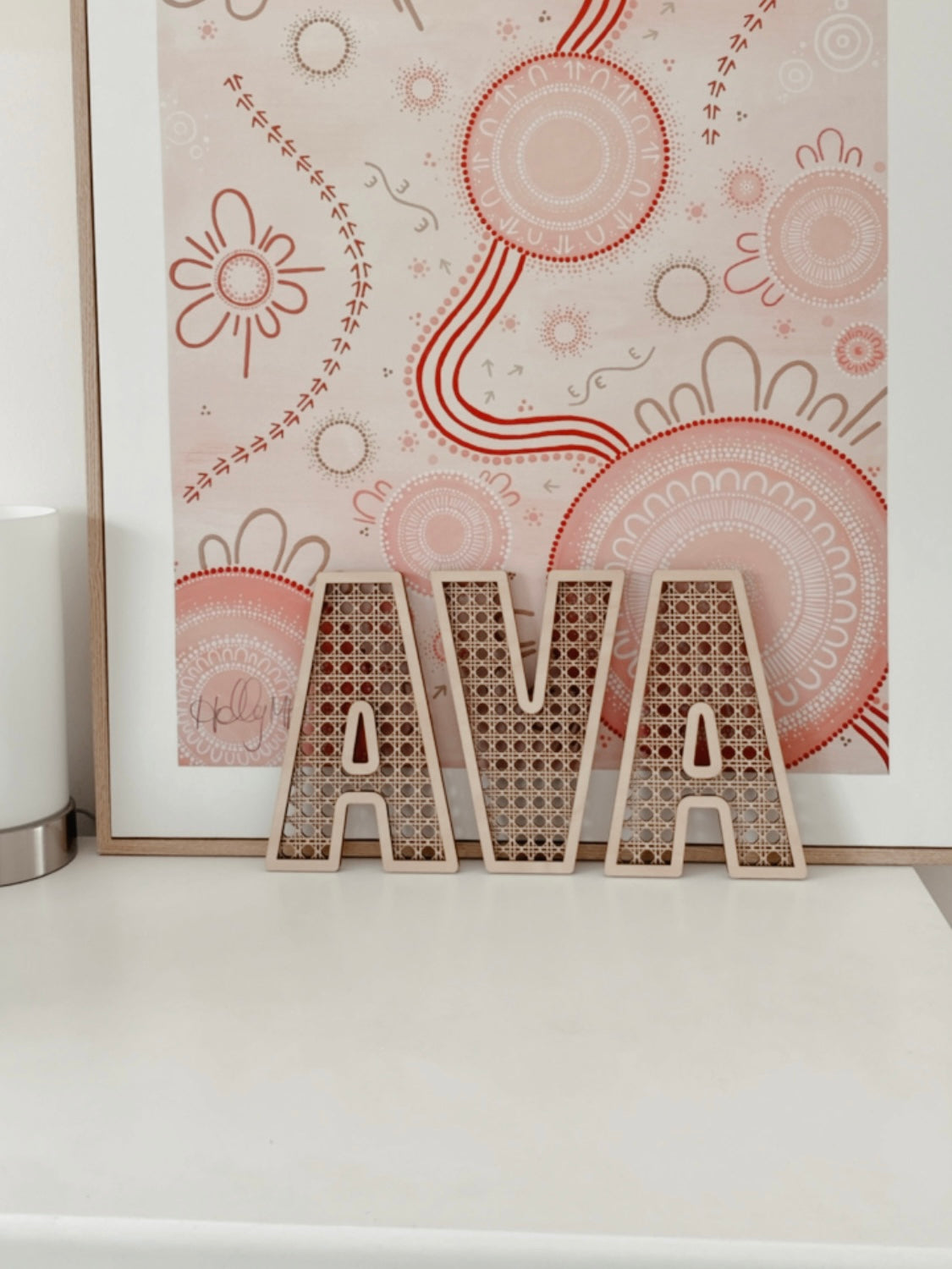 Custom 3d Rattan Lettering Rattan Letters โ Dawn and Grace