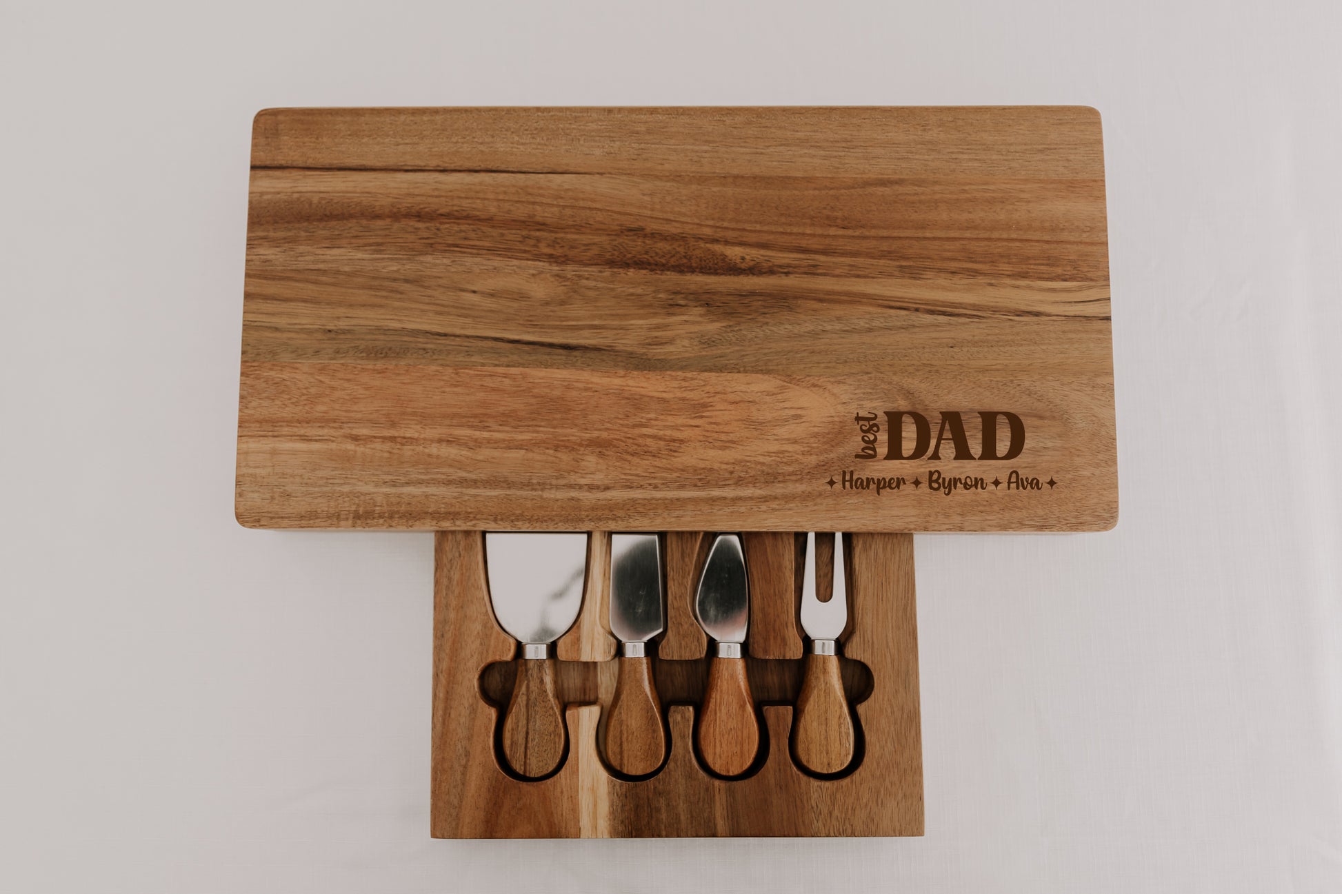 Custom engraved cheese board for fathers day gift best dad personalised