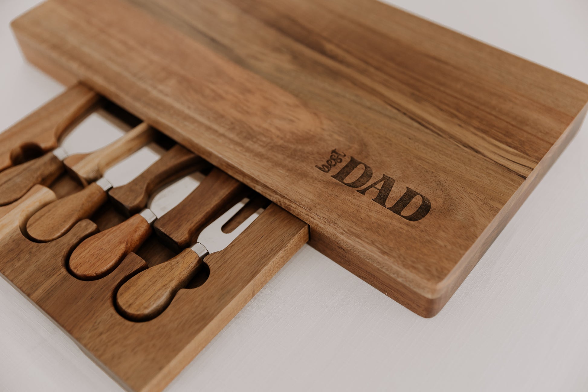 Custom engraved cheese board for fathers day gift best dad