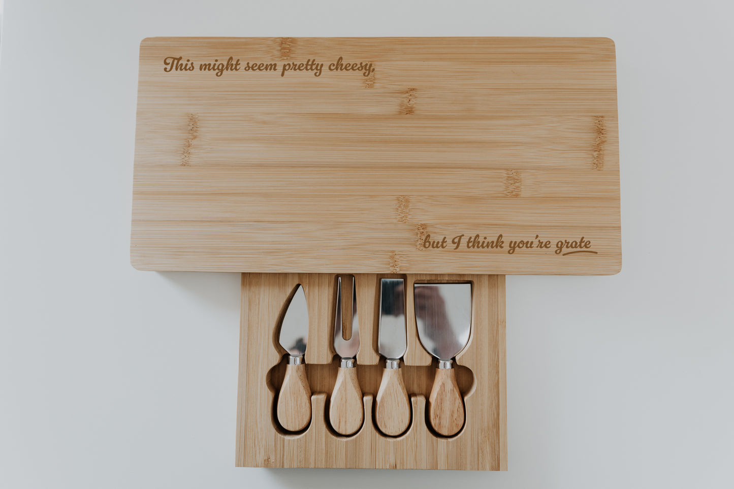 custom engraved cheesy puns cheese boards this might seem pretty cheesy but i think you're grate